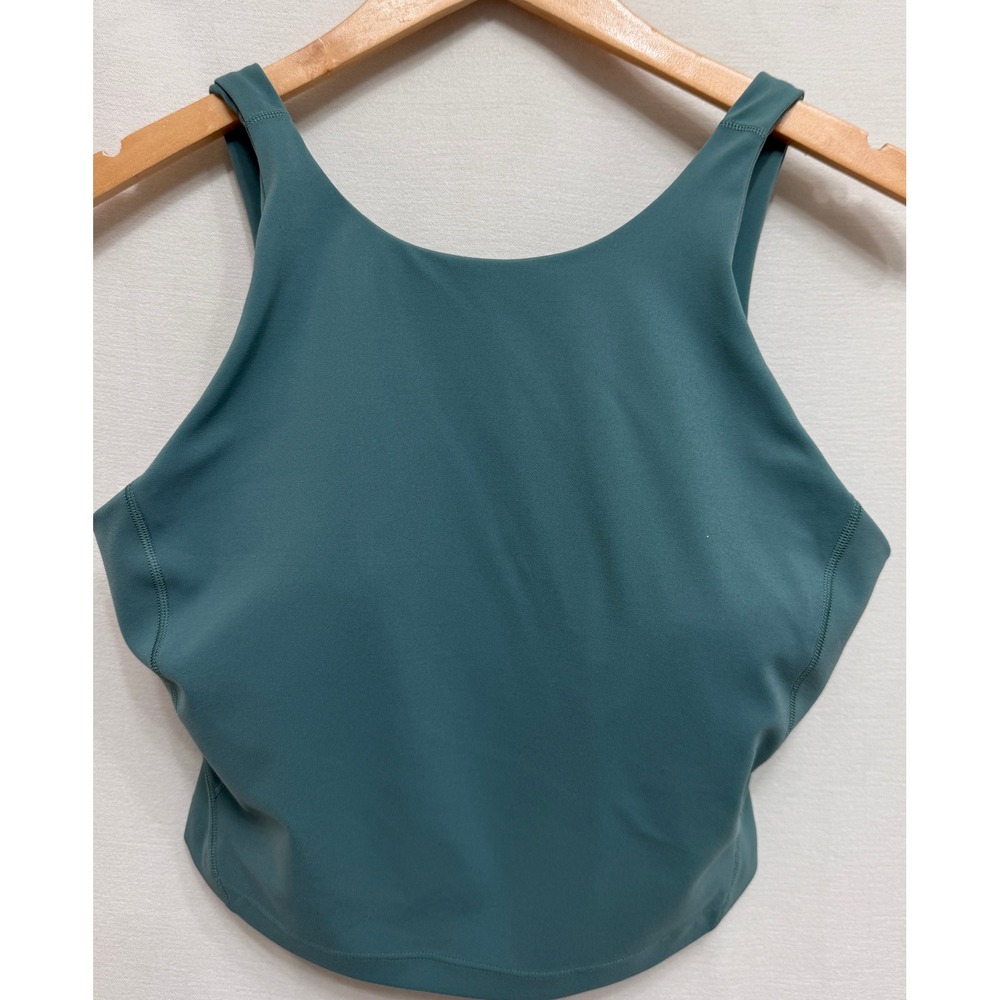 Lululemon Align High-Neck Tank Top Built-In Bra Size 10 Tidewater Teal